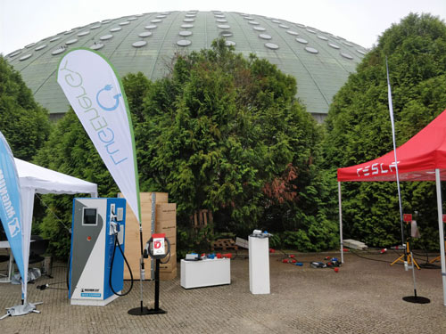 Stand de LugEnergy en V Encuentro Nacional de Vehículos Eléctricos - ENVE 2017 en Portugal