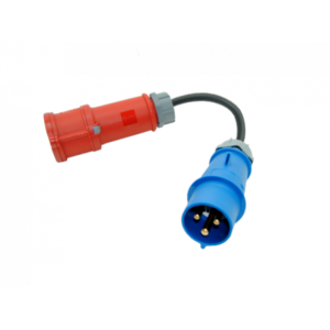 Adaptador 32A trifásico para 32A monofásico