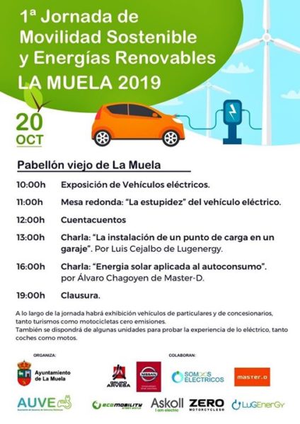 Cartel de la I Jornada de Movilidad Sostenible de La Muela