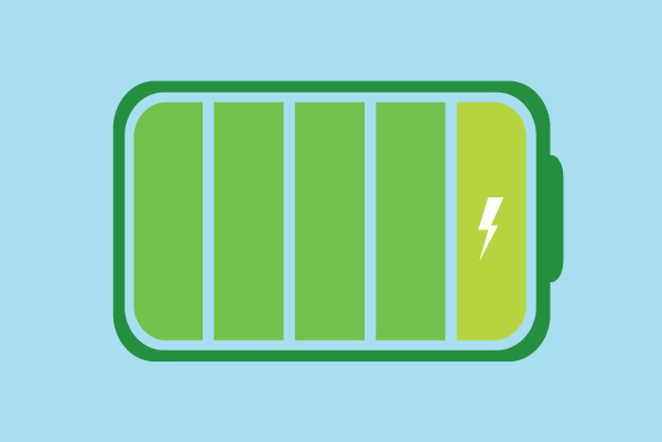 bateria de coche electrico llena al 100%