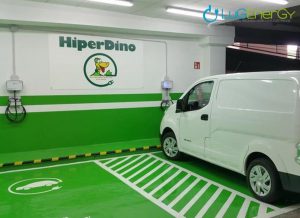 Instalación de puntos de recarga en Hiperdino