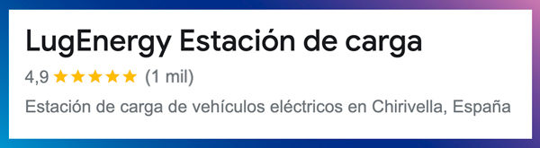 Valoraciones de LugEnergy en Google